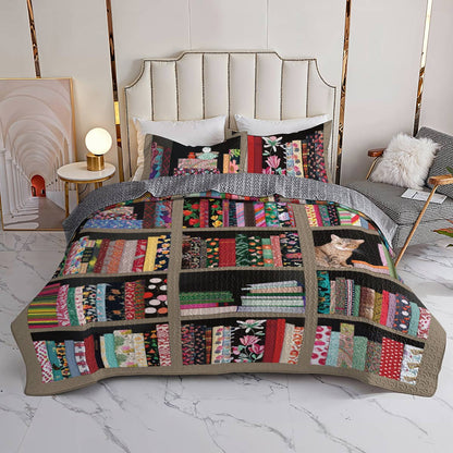 Shineful All Season Quilt 3-Piece Set Cozy Book Nook