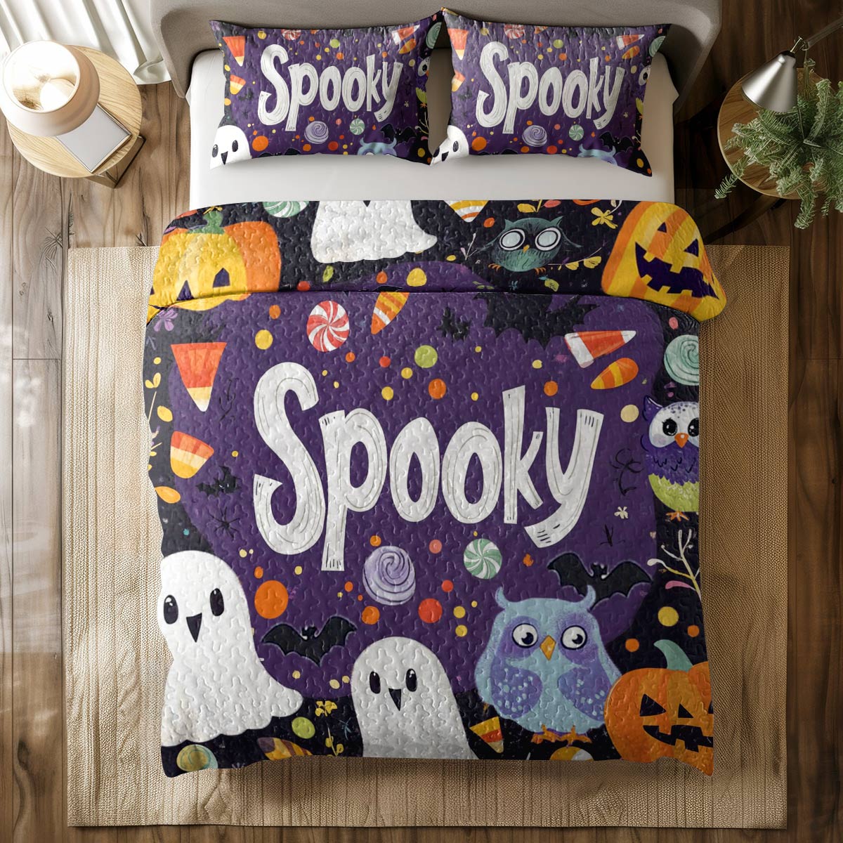 Shineful All Season Quilt 3-Piece Set Spooky Nights