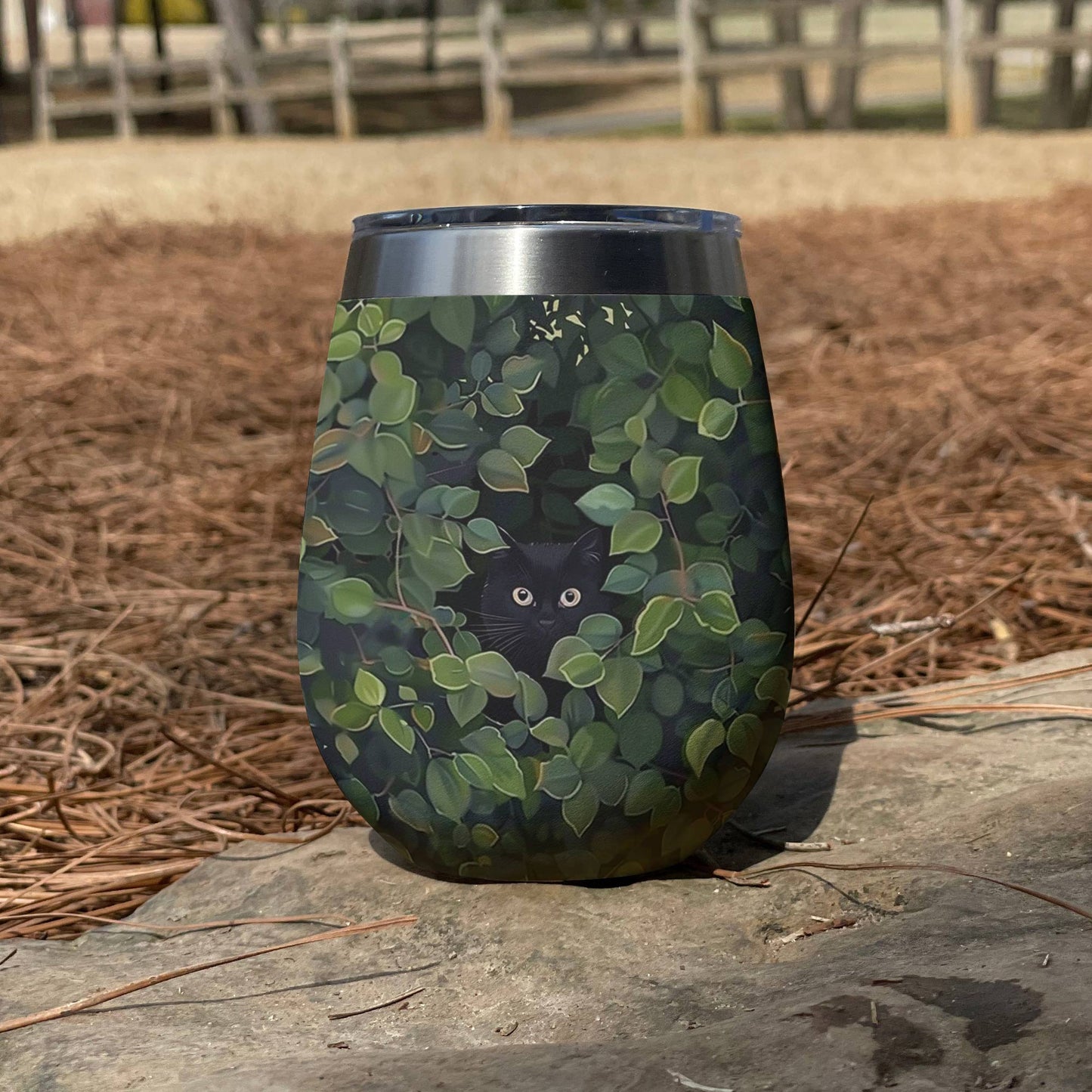 Shineful Wine Tumbler Mystery Cat