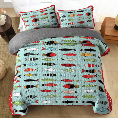 Shineful All Season Quilt 3-Piece Set Fin-tastic Fun