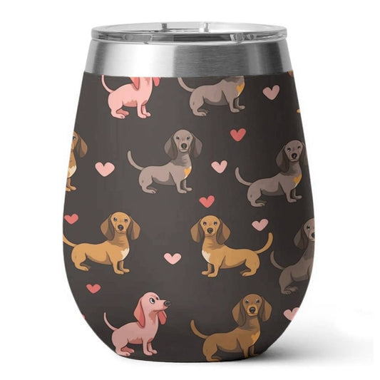 Shineful Wine Tumbler Lovely Dachshunds