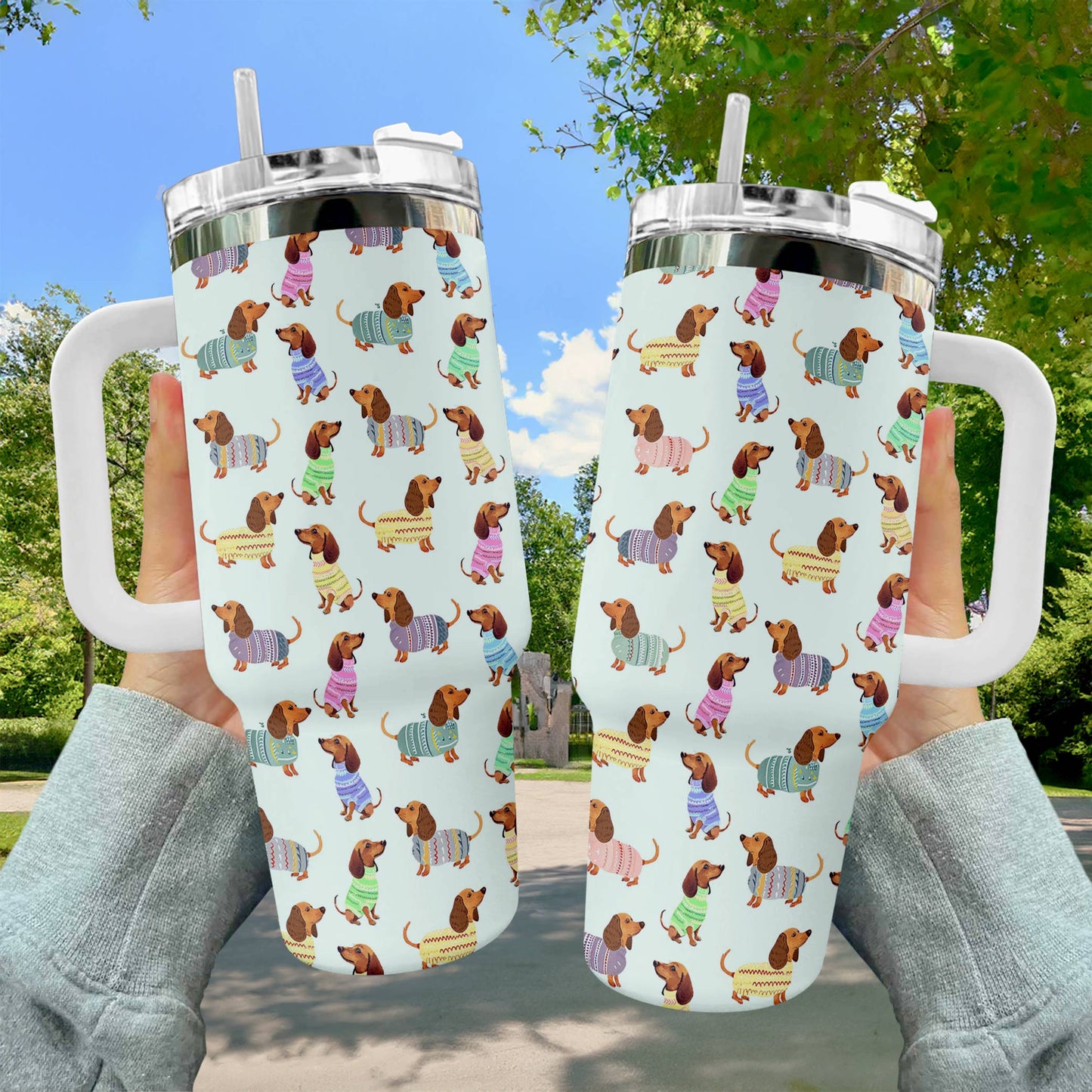 Shineful Tumbler Dog Cozy Dachshunds Ver2