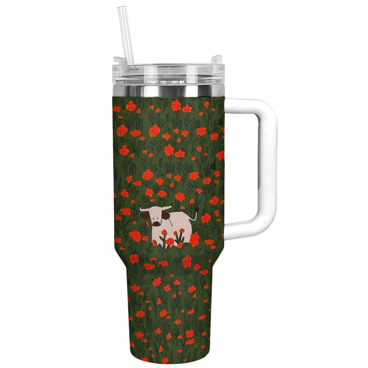 Cow 40 Oz Shineful™ Tumbler Dreamy Lk8 White 40Oz