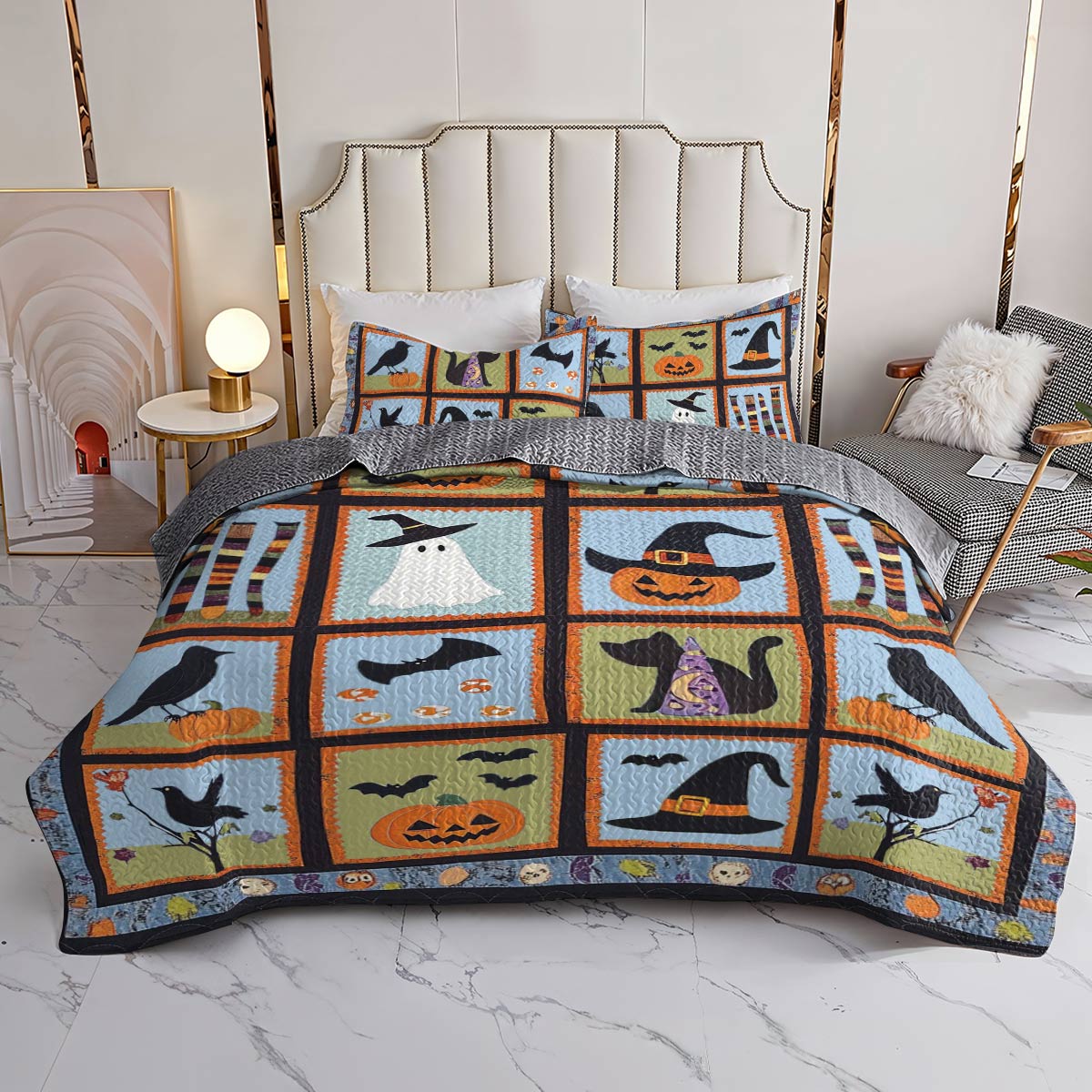 Shineful All Season Quilt 3-Piece Set Ghostly Gathering