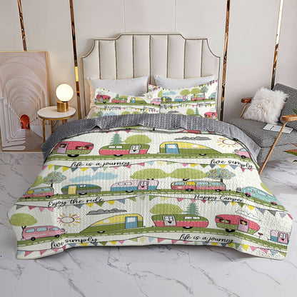 Shineful All Season Quilt 3-Piece Set Enjoy the Ride