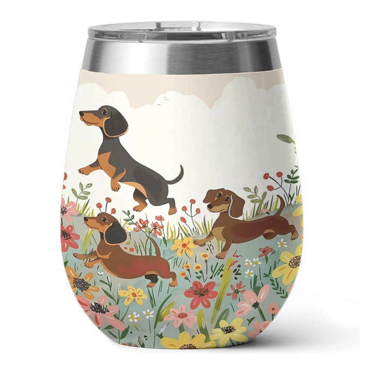 Shineful Wine Tumbler Dachshund Delight