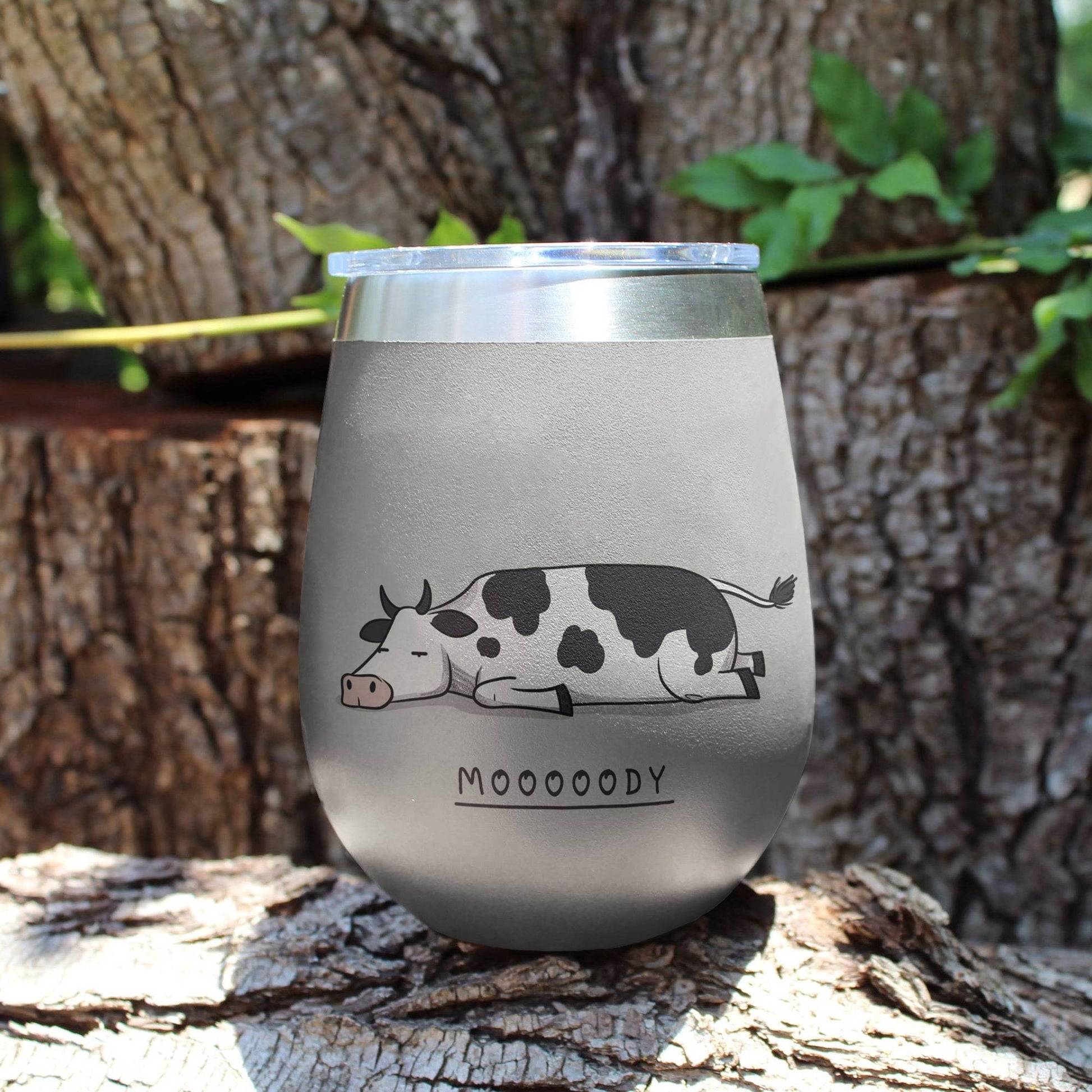 Cow 12 Oz Shineful™ Wine Tumbler Mooody Lk8 12Oz