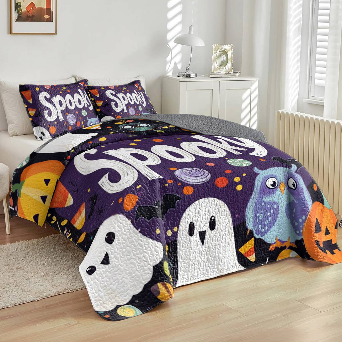 Shineful All Season Quilt 3-Piece Set Spooky Nights