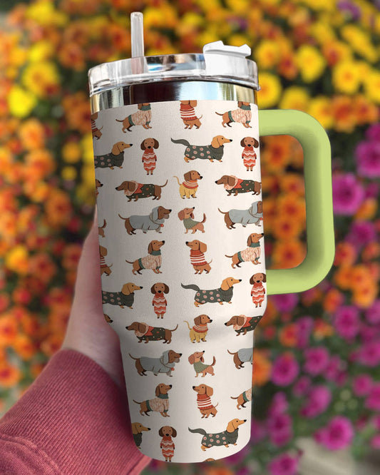 Dog 40 Oz Shineful™ Tumbler Cute Dachshunds Lk8 40Oz