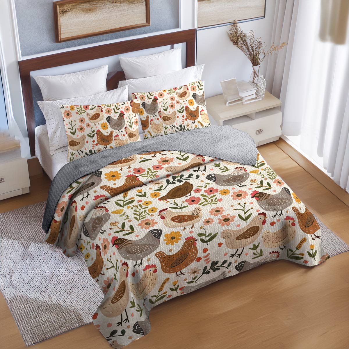 Shineful All Season Quilt 3-Piece Set Barnyard Brew