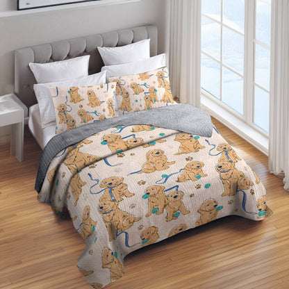 Shineful All Season Quilt 3-Piece Set Naughty Golden