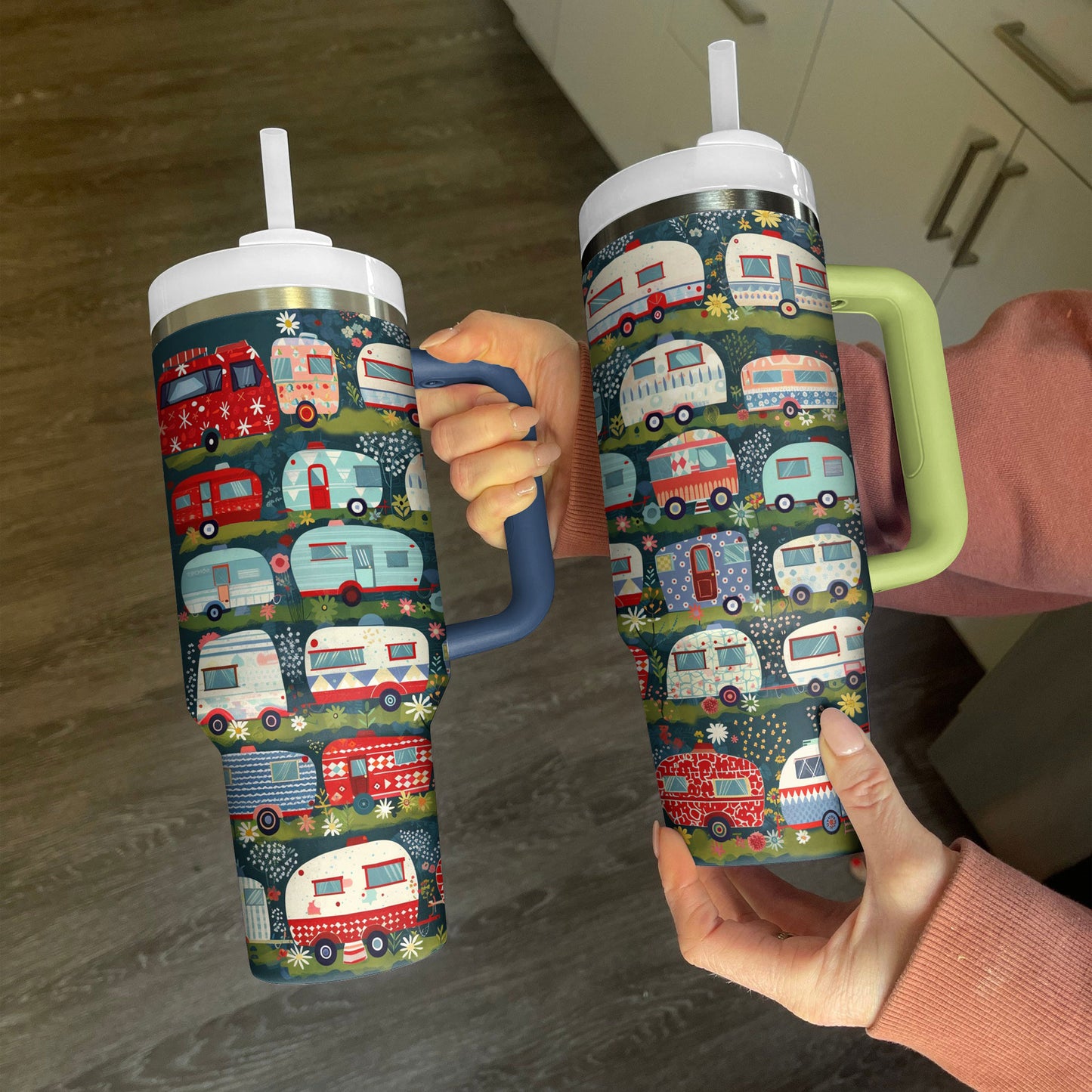 Shineful Tumbler Cute Campervans