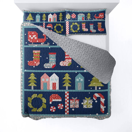 Shineful All Season Quilt 3-Piece Set Christmas Dreams