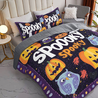 Shineful All Season Quilt 3-Piece Set Spooky