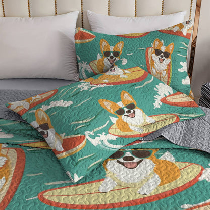 Shineful All Season Quilt 3-Piece Set Wave Riders