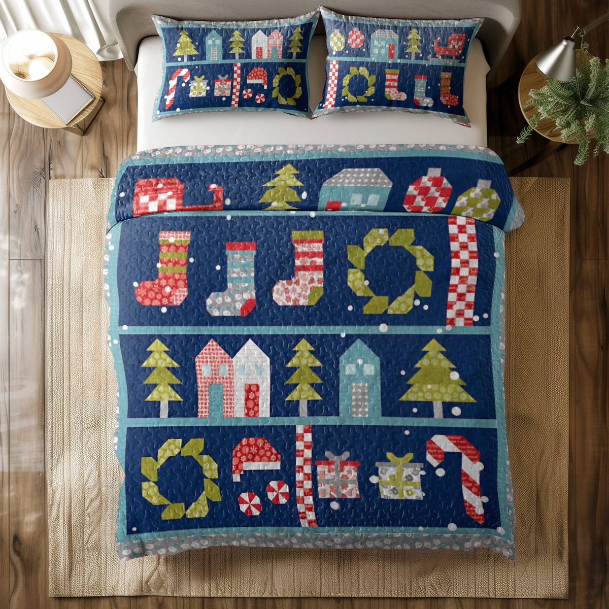 Shineful All Season Quilt 3-Piece Set Christmas Dreams