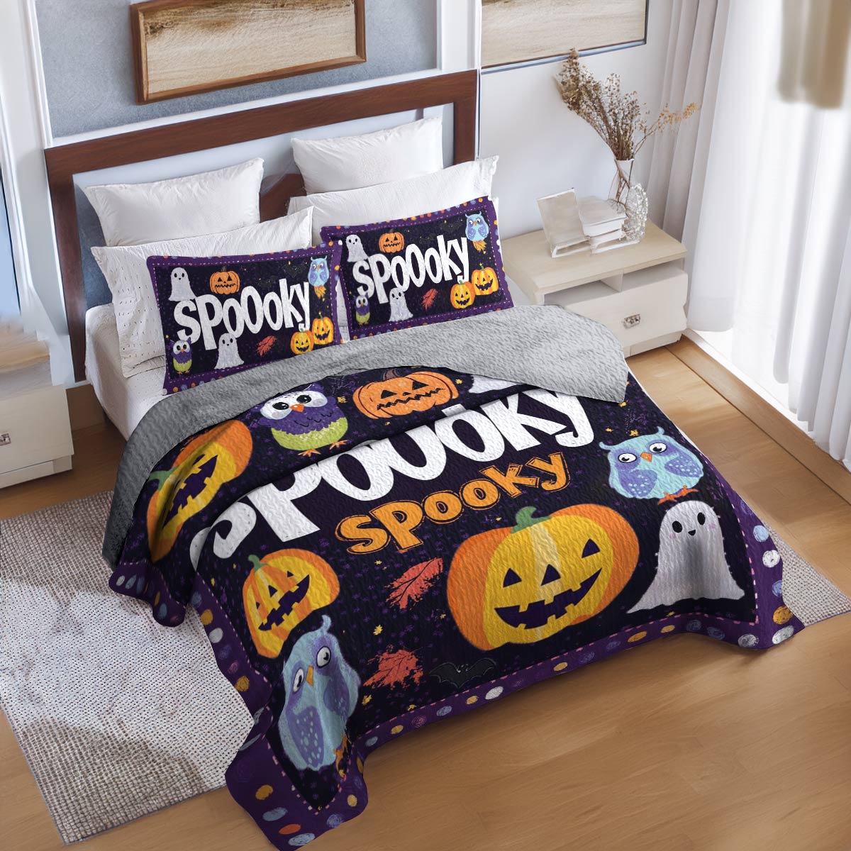 Shineful All Season Quilt 3-teiliges Set Spooky