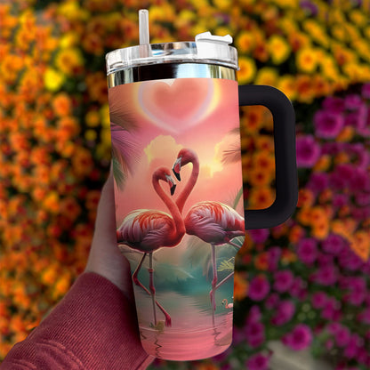 Shineful Tumbler Flamingo Couple