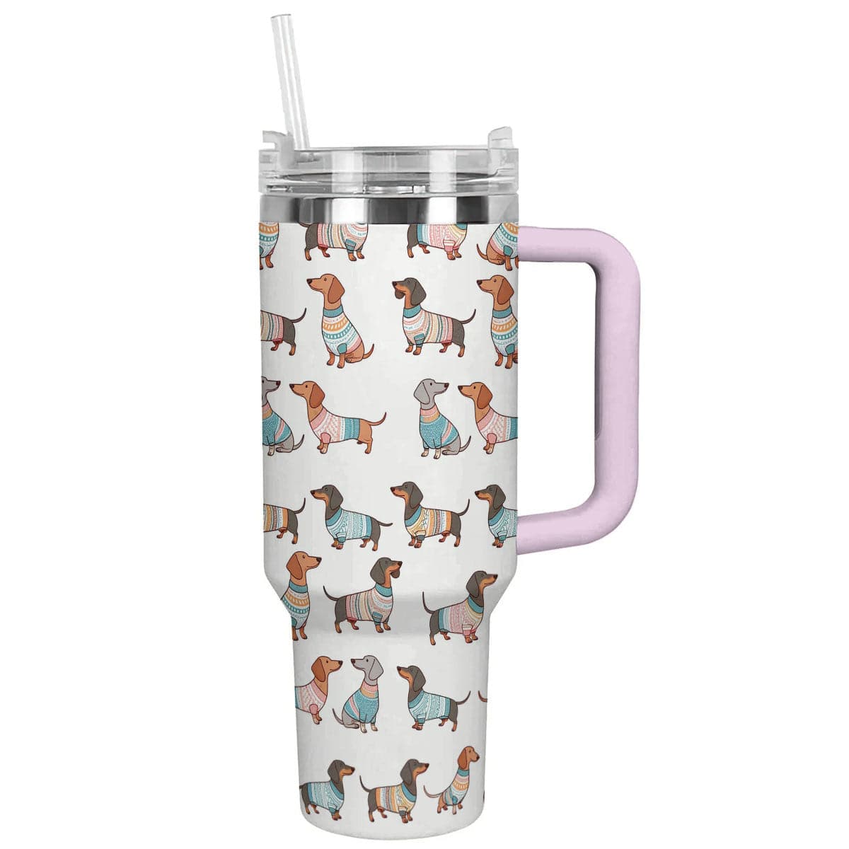 Dog 40 Oz Shineful™ Tumbler Playful Dachshunds Lk8 Pink 40Oz