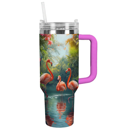 Shineful Tumbler Flamingo Flamingoes In Jungle