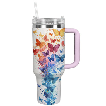 Shiny Tumbler Bunte Schmetterlinge