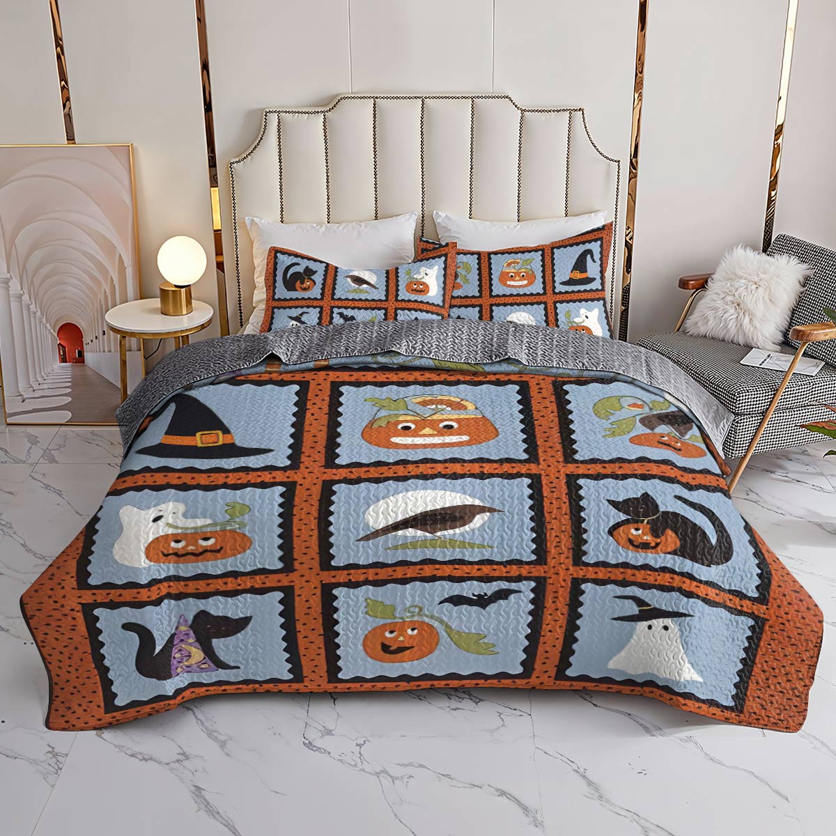 Shineful All Season Quilt 3-Piece Set Spooky Sleep