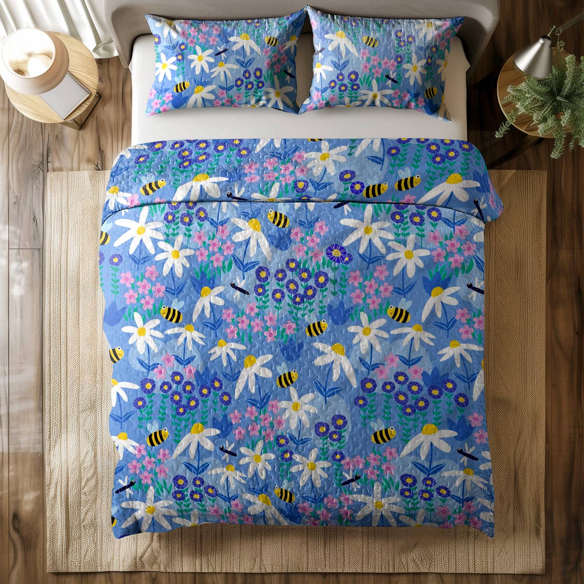 Shineful All Season Quilt 3-Piece Set Floral Frenzy