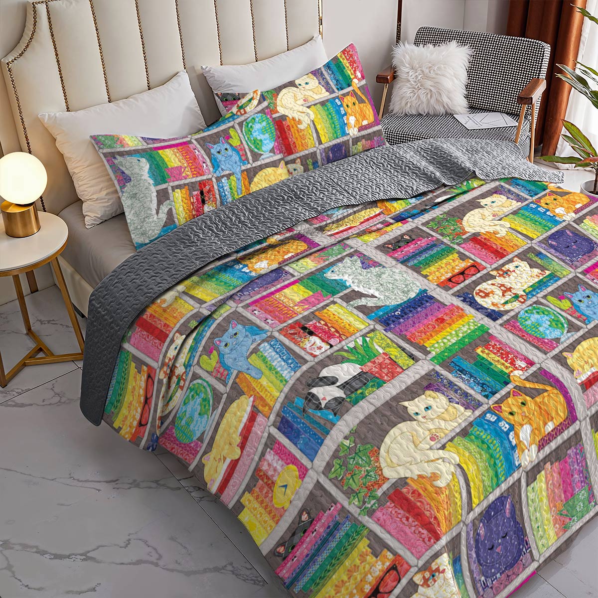 Shineful All Season Quilt 3-Piece Set Whiskered Wonder