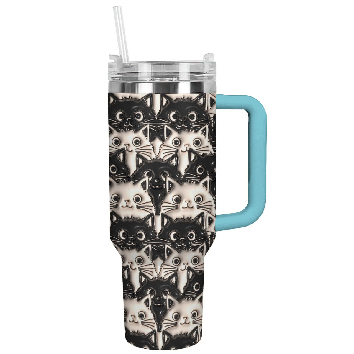 Cat 40 Oz Shineful™ Tumbler Fat Cats Lk8 Sky Blue 40Oz