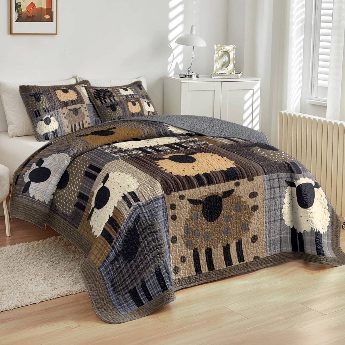 Shineful All Season Quilt 3-Piece Set Wooly Wonderland