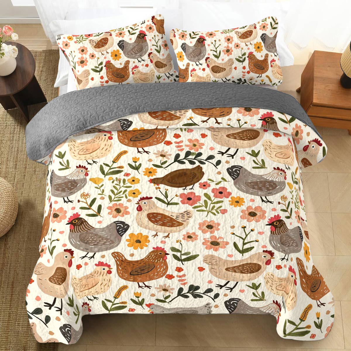 Shineful All Season Quilt 3-Piece Set Barnyard Brew