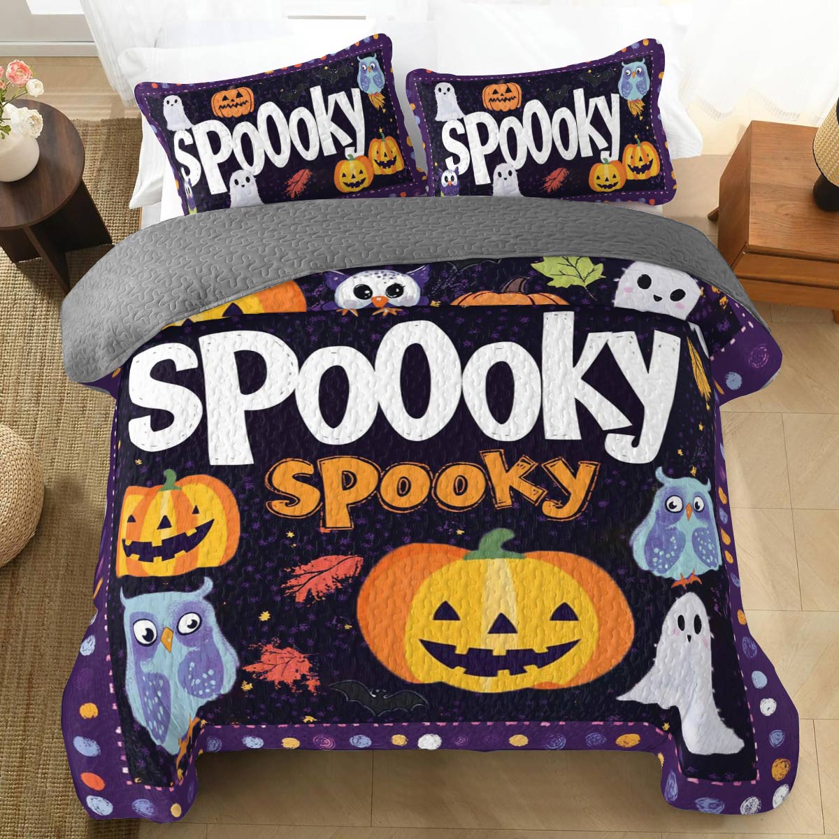 Shineful All Season Quilt 3-Piece Set Spooky