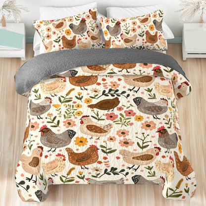 Shineful All Season Quilt 3-Piece Set Barnyard Brew