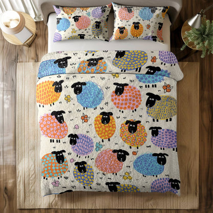 Shineful All Season Quilt 3-Piece Set Dreamy Sheep