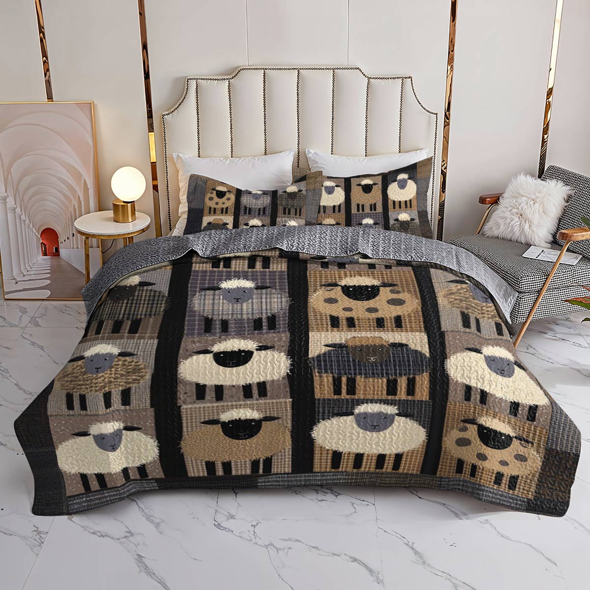 Shineful All Season Quilt 3-Piece Set Sheepish Patchwork