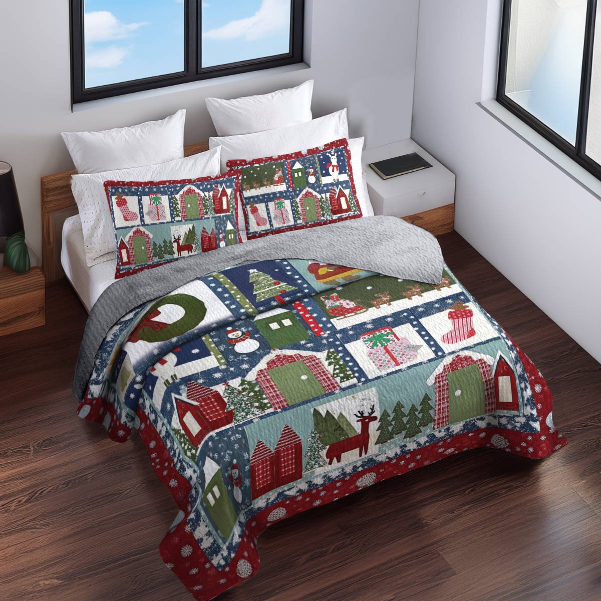 Shineful All Season Quilt 3-Piece Set Snowfall Serenity