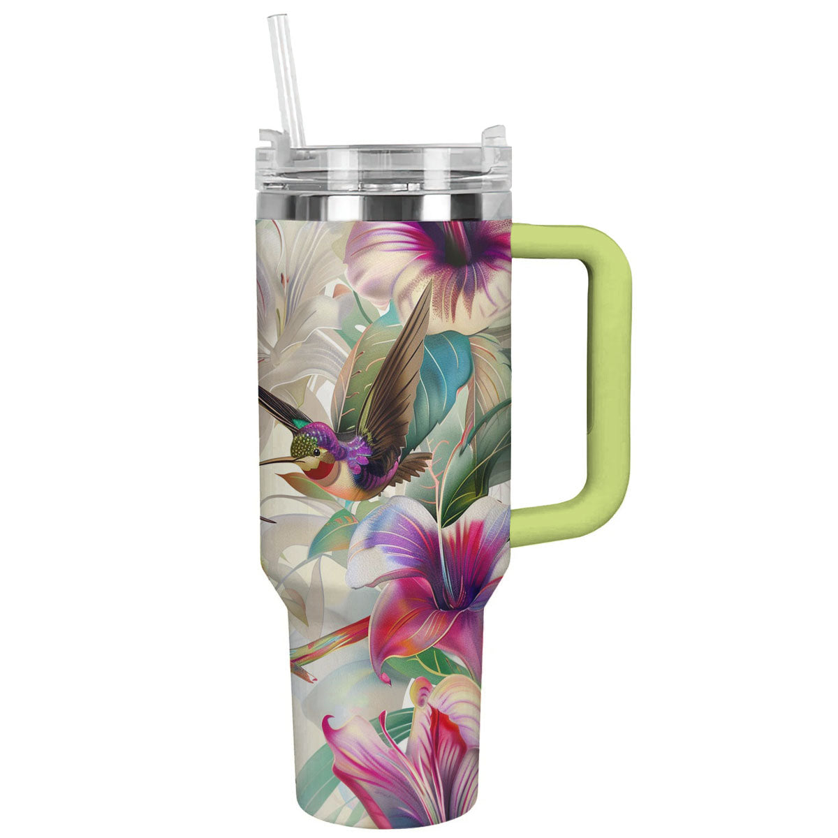 Shineful Tumbler Floral Hummingbirds Ver2