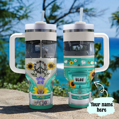 Shineful Tumbler Personalized Hippie Van