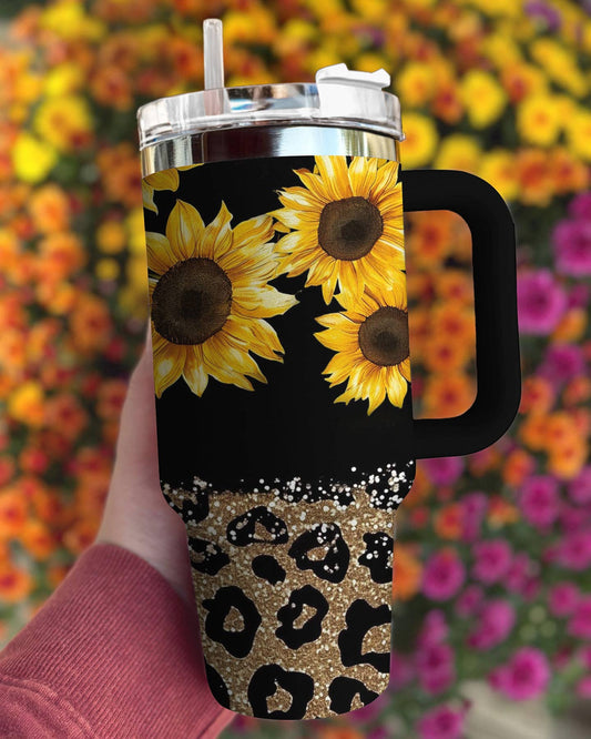 Sunflower 40 Oz Shineful™ Tumbler Sparkling Sunflowers Lk8 40Oz