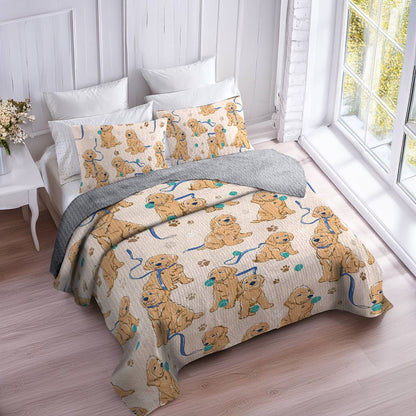 Shineful All Season Quilt 3-Piece Set Naughty Golden