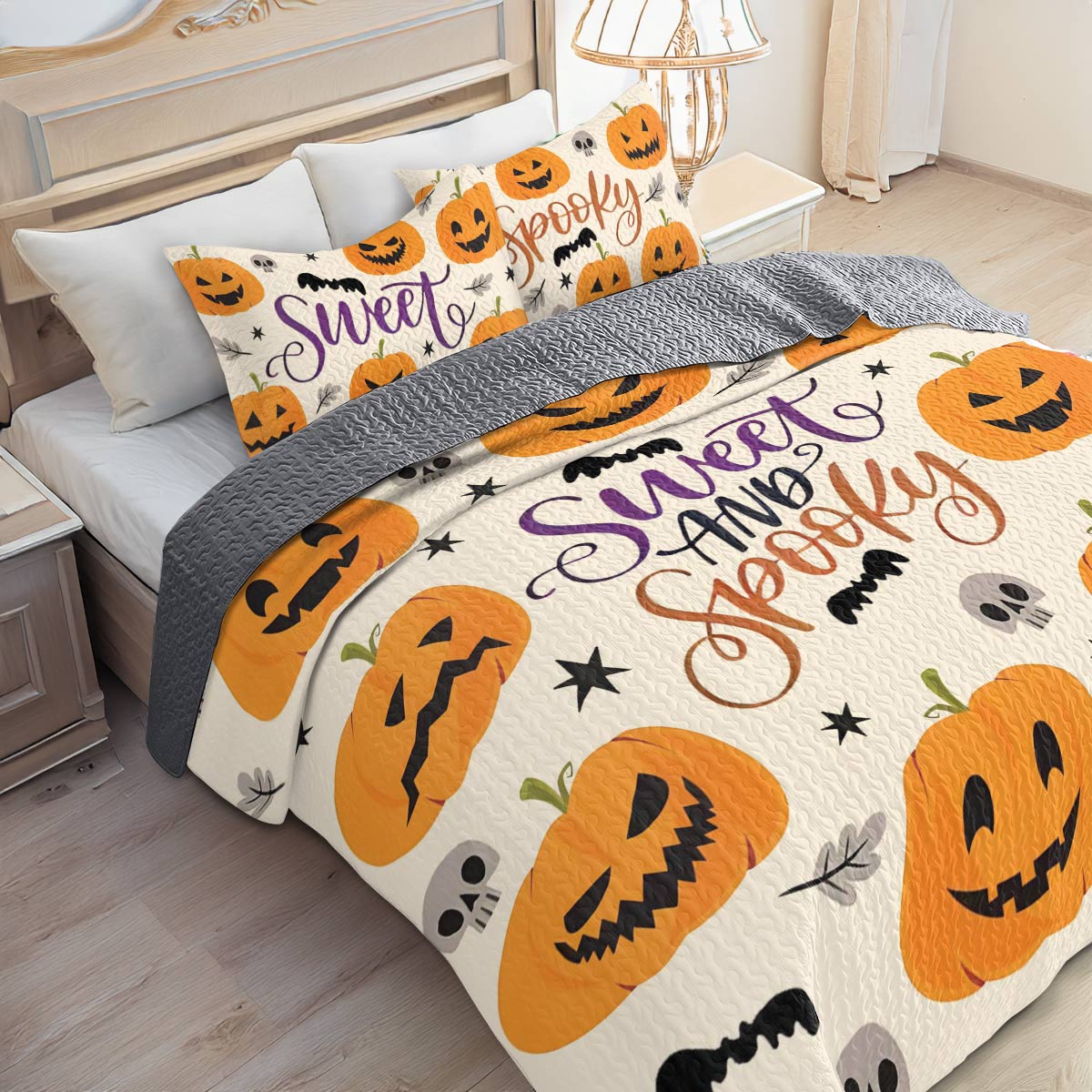 Shineful All Season Quilt 3-Piece Set Sweet & Spooky