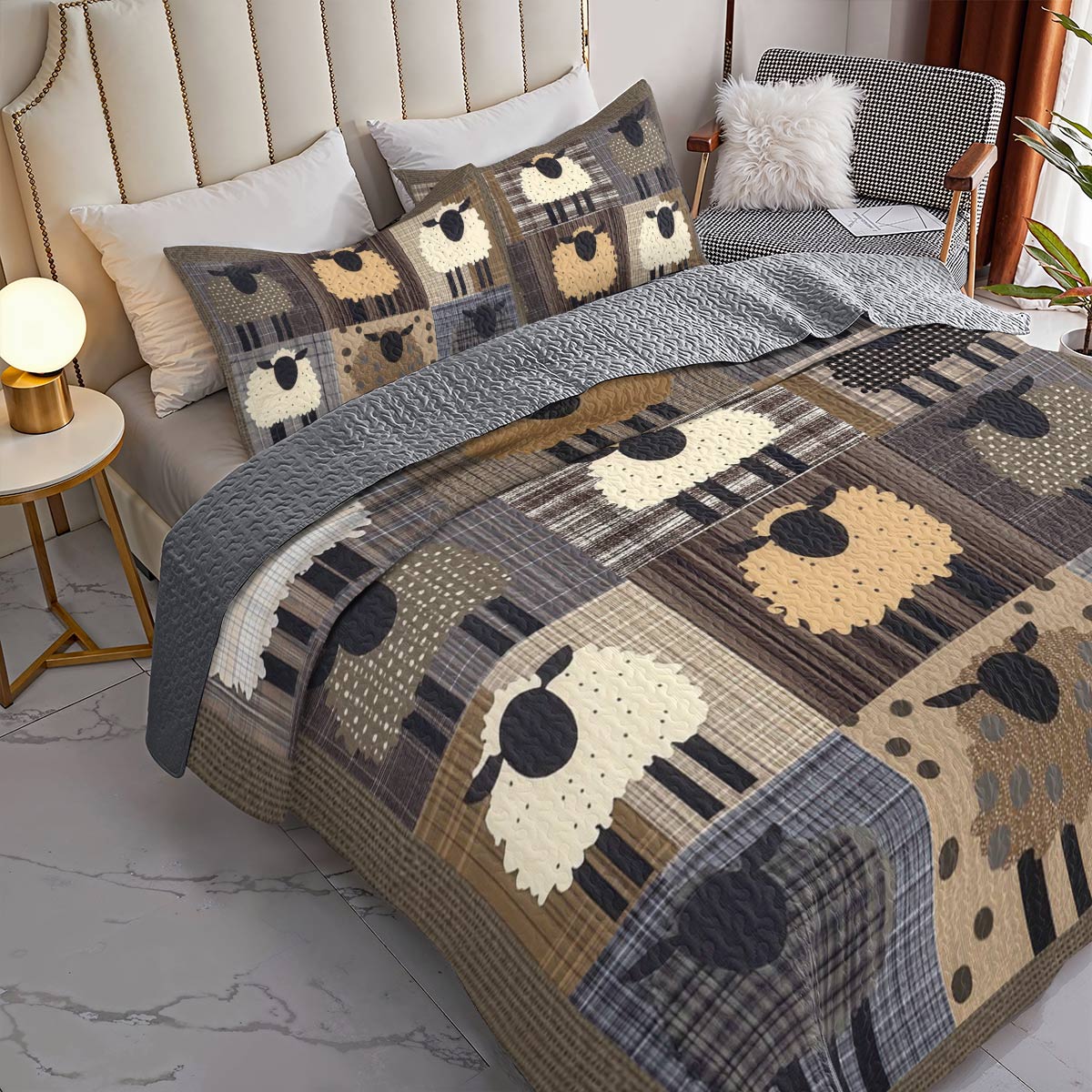 Shineful All Season Quilt 3-Piece Set Wooly Wonderland