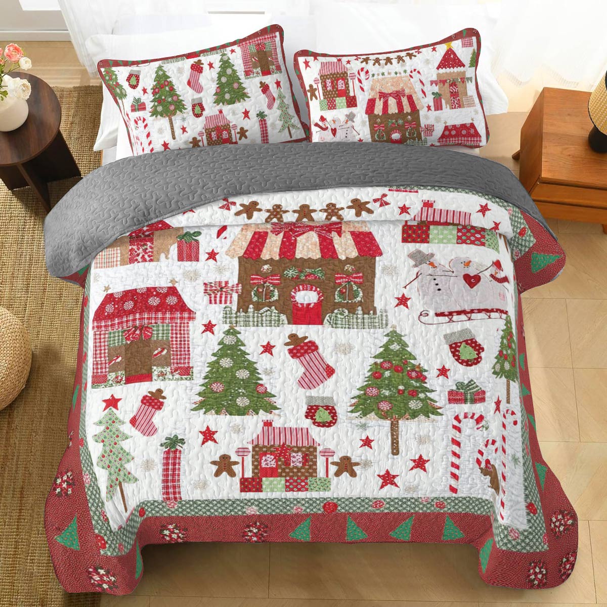 Shineful All Season Quilt 3-Piece Set Noel Wonderland