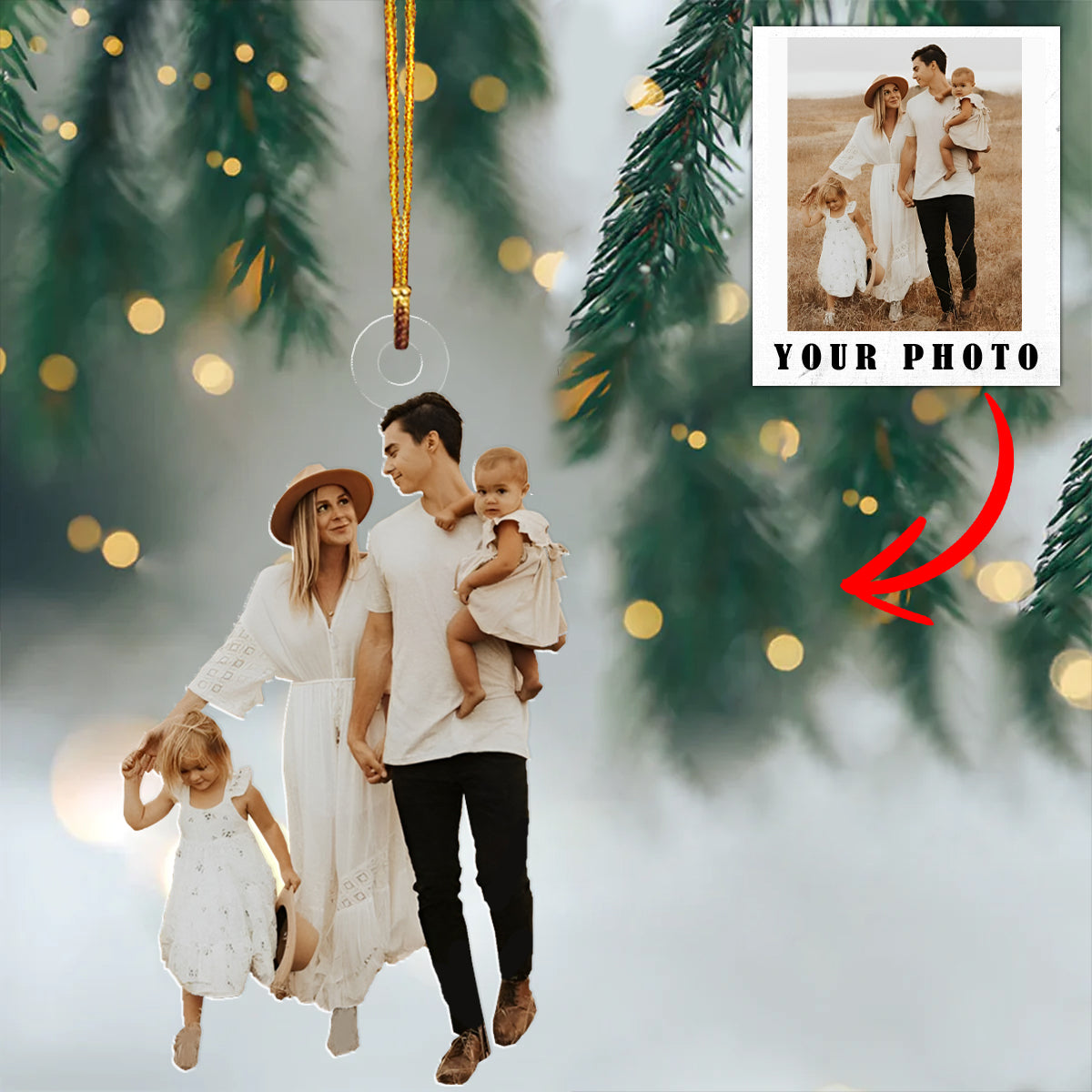 Family Shineful® Decoration Ornament Personalized Upload Photo Lk8 2