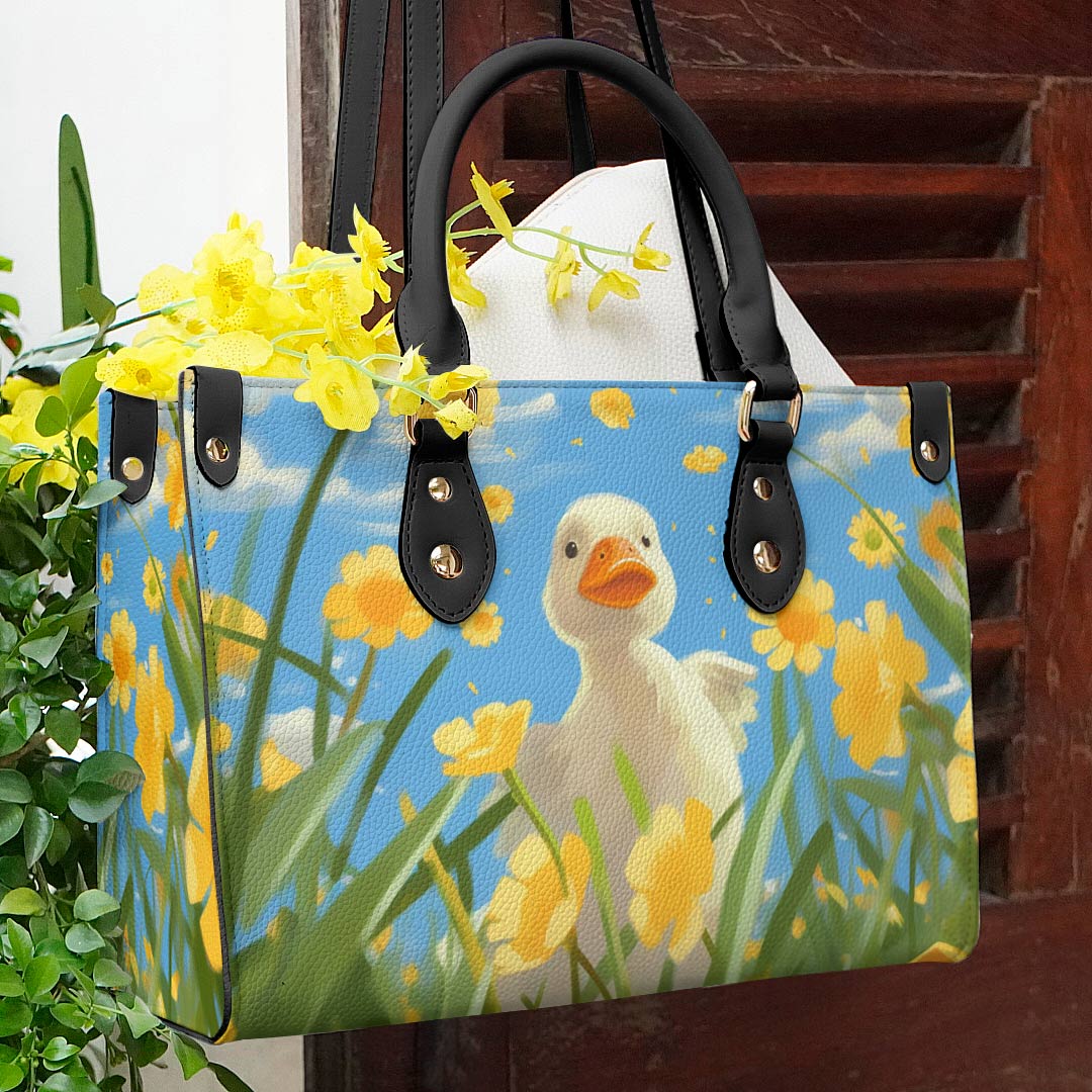 Shineful Leather Bag Playful Duck