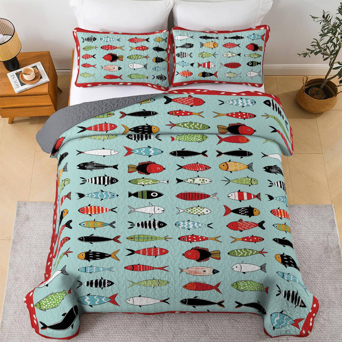 Shineful All Season Quilt 3-Piece Set Fin-tastic Fun