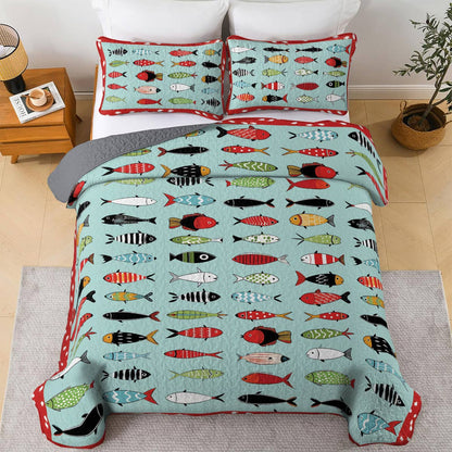 Shineful All Season Quilt 3-Piece Set Fin-tastic Fun