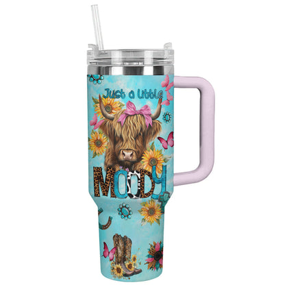 Cow 40 Oz Shineful™ Tumbler Moo-Dy Lk8 Pink 40Oz