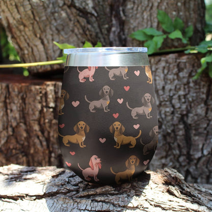 Shineful Wine Tumbler Lovely Dachshunds