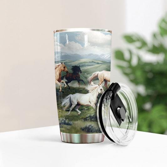 Shineful 20oz Tumbler Free Horses